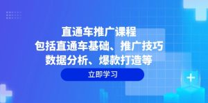 直通车推广课程：包括直通车基础、推广技巧、数据分析、爆款打造等-吾藏分享