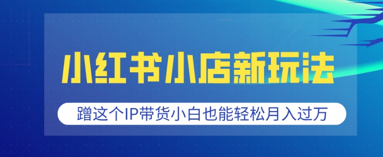 小红书小店新玩法，蹭这个IP带货，小白也能轻松月入过W-吾藏分享