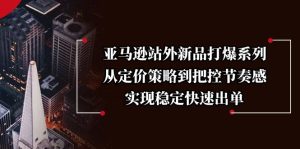 亚马逊站外新品打爆系列，从定价策略到把控节奏感，实现稳定快速出单-吾藏分享